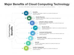 Major benefits of cloud computing technology