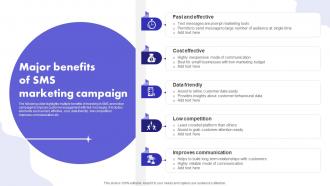 Major Benefits Of SMS Marketing Campaign Digital Marketing Ad Campaign MKT SS V