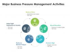 Major business pressure management activities