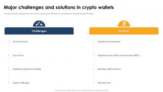 Major Challenges And Solutions In Crypto Wallets