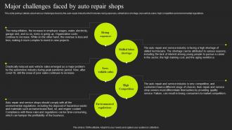 Major Challenges Faced By Auto Repair Shops Auto Repair Industry Market Analysis