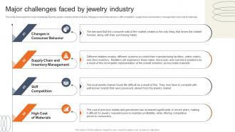 Major Challenges Faced By Jewelry Industry Accessories Business Plan BP SS