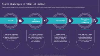 Major Challenges In Retail IoT Market IoT Implementation In Retail Market