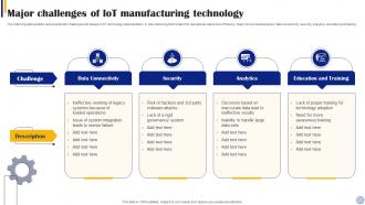 Major Challenges Of Iot Manufacturing Technology
