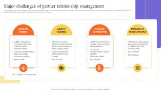 Major Challenges Of Partner Relationship Management Stakeholders Relationship Administration