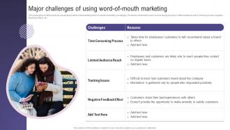 Major Challenges Of Using Marketing Using Social Media To Amplify Wom Marketing Efforts MKT SS V Major Challenges Of Using Marketing Using Social Media To Amplify Wom Marketing Efforts MKT CD V