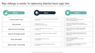 Major Challenges To Consider For Mastering Blockchain An Introductory Journey Into Technology BCT SS V