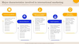 Major Characteristics Involved In International Global Brand Promotion Planning To Enhance Sales MKT SS V