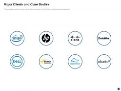 Major clients and case studies enterprise software company ppt outline slide