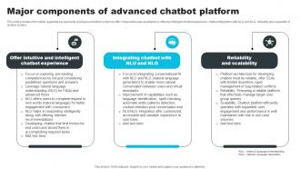 Major Components Of Advanced Chatbot Platform How ChatGPT Actually Work ChatGPT SS V