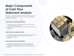 Major components of cash flow statement analysis