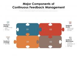 Major components of continuous feedback management