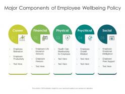 Major components of employee wellbeing policy