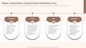 Major Components Of Good Brand Marketing Story Storytelling Marketing Implementation MKT SS V