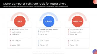 Major Computer Software Tools For Researchers