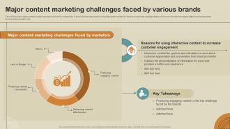 Major Content Marketing Challenges Faced By Boost Customer Engagement MKT SS