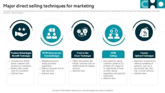 Major Direct Selling Techniques For Marketing