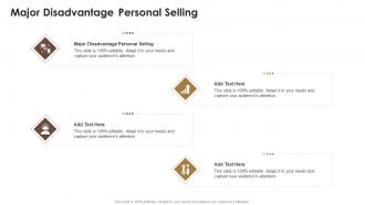 Major Disadvantage Personal Selling In Powerpoint And Google Slides Cpb