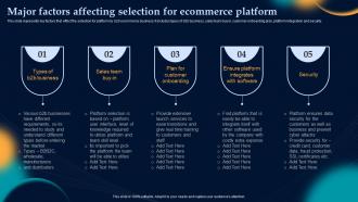 Major Factors Affecting Selection Ecommerce Effective Strategies To Build Customer Base In B2b