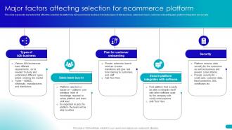 Major Factors Affecting Selection For Ecommerce Guide For Building B2b Ecommerce Management Strategies