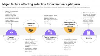 Major Factors Affecting Selection For Ecommerce Platform B2b E Commerce Platform Management