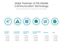 Major features of 5g mobile communication technology