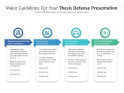 Major guidelines for your thesis defense presentation