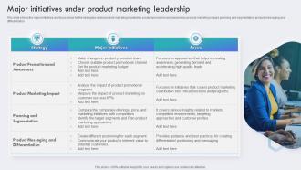 Major Initiatives Under Product Marketing Leadership Brand Awareness Plan To Increase Product Visibility