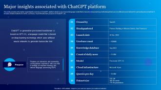 Major Insights Associated With ChatGPT Platform Everything About Chat GPT Generative ChatGPT SS