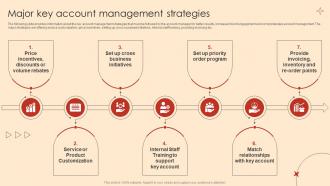 Major Key Account Management Strategies Ppt Infographic Template Deck