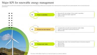 Major KPI For Renewable Energy Management