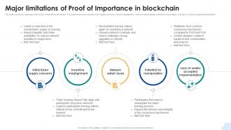 Major Limitations Of Proof Of Importance Consensus Mechanisms In Blockchain BCT SS V