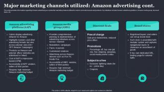 Major Marketing Channels Utilized Amazon Advertising Amazon Strategic Plan To Emerge As Market Ideas Content Ready