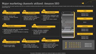 Major Marketing Channels Utilized Amazon SEO How Amazon Generates Revenues Across Globe