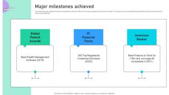 Major Milestones Achieved Ethic Investor Funding Elevator Pitch Deck Ppt Structure