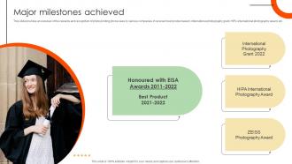 Major Milestones Achieved Photo Printing Phone Case Company Pitch Deck