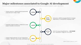 Major Milestones Associated To Google AI How To Use Google AI For Your Business AI SS