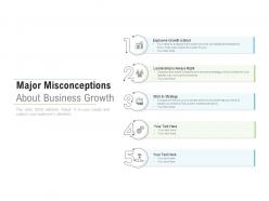 Major misconceptions about business growth