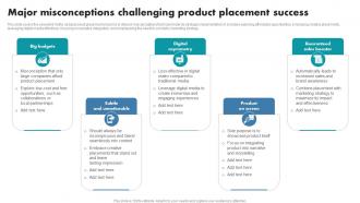 Major Misconceptions Challenging Product Placement Success