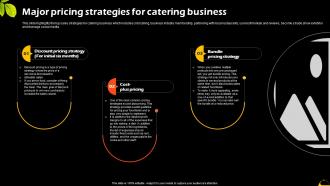 Major Pricing Strategies For Catering Business Catering And Food Service Management BP SS