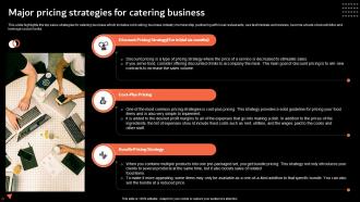 Major Pricing Strategies For Catering Business Catering Services Business Plan BP SS