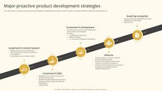 Major Proactive Product Development Strategies Implementing Product And Market Development Strategy SS