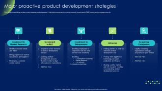 Major Proactive Product Development Strategies Product Development And Management Strategy