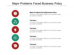 Major problems faced business policy ppt powerpoint presentation gallery background designs cpb