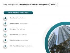 Major projects for building architecture proposal contd ppt powerpoint presentation file graphic tips