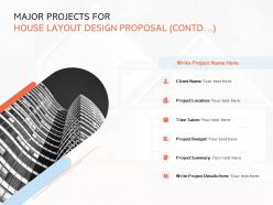 Major projects for house layout design proposal contd marketing ppt file