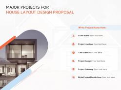 Major projects for house layout design proposal ppt powerpoint gallery good