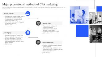 Major Promotional Methods Of CPA Marketing Best Practices To Deploy CPA Marketing