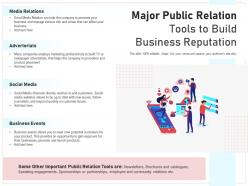Major Public Relation Tools To Build Business Reputation