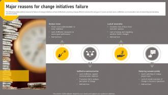 Major Reasons For Change Initiatives Failure